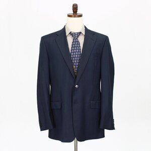 Joseph Abboud 42L Navy Solid 2-Button Sport Coat Blazer Jacket G527